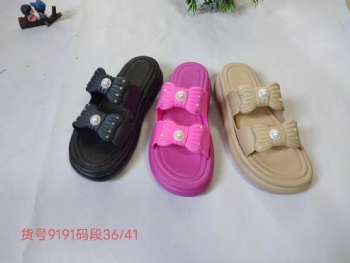 Bow PVC Slippers For Women Casual Fashionable