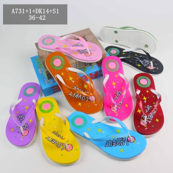 Hot Sale Good Quality PVC Flip Flops For Ladies Colorful