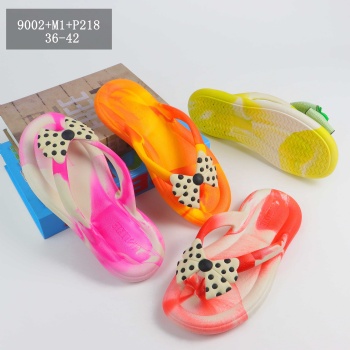 ​New PVC Flip-Flops with Bow For Ladies