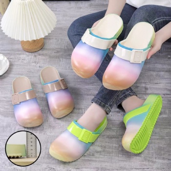 Colorful Women Pvc Slippers Simplicity Comfy