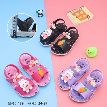 kids girls cartoon cute PVC sandals outdoor