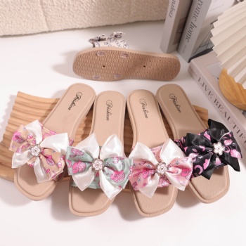 PVC Slippers For Women With Fashion Bowknot