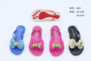 Crystal Children Slippers Beach Sandals Kids Slippers Cartoon Non-Slip Pvc Slippers For Kids Boys And Girls Elastic strip