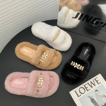 Winter New Style Jieyang PVC Shoes Fashion cotton slippers Lady Slide Women Slippers