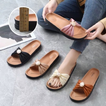 Ladies Slippers Ladies Fashion Solid Color PVC Large Size Plastic China Plastic slippers Women's Shoes