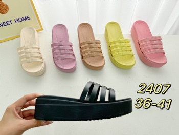 New Thick Bottom Women's Slippers Candy colored PVC Slippers