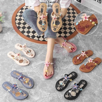 Fashion Outside Non-slip New PVC Sole Design Flip-Flop Ladies Slippers