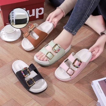 Non-slip Soft Casual Shoes Cute Comfortable Women Slippers Buckles Design sliders slippers