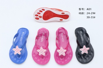 Hot Factory Children's slippers New summer girls slippers PVC non-slip children's beach crystal shoes