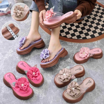 cloth flowers buckle designs women slippers lady shoes made in China manufacture wholesale