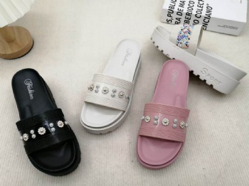 Fashion Outside Non-slip PVC Design  Ladies Slippers