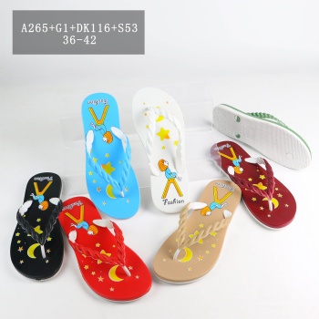 Women's Flip Flops Indoor Outdoor Slippers Flat Bottom Slippers PVC Jelly Women's Beach Slides Shoes