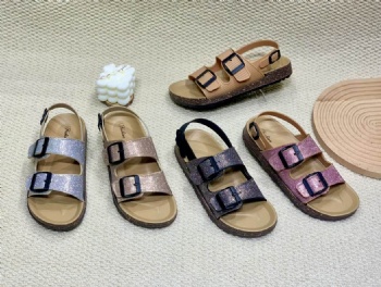 Women's new buckle design sandals made of PVC material