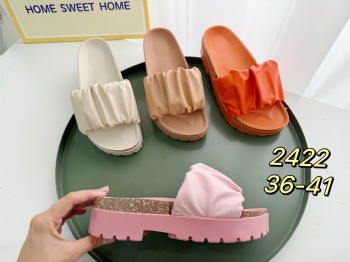 Women Summer Slippers Open Toe PVC Comfortable Thick Bottom