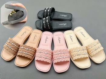 Woman's Slippers Summer PVC Soft Slippers Casual Flats Home Slide Slippers