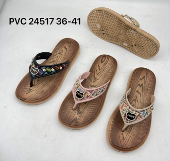 Women's PVC flip flops V-shaped flip flops