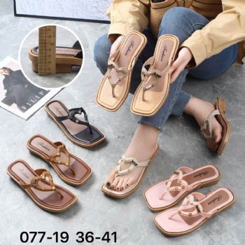 square toe lady size flat slippers heart upper women slide slippers girls fashion shoes made in china