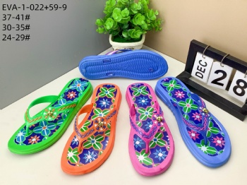 EVA women lightweight slippers different upper design lady flip flops