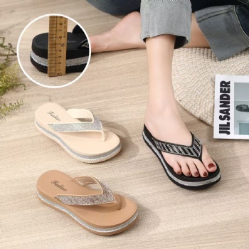 Fashion Outside Non-slip New PVC Sole Design Flip-Flop Ladies Slippers