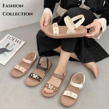 Women's Peep Toe PVC Sandals Casual Comfortable