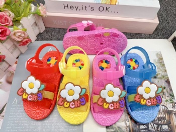 baby kids summer sandals Cute  PVC Soft Non-slip  Outdoor Sandals