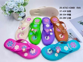 New Women's EVA Flat Slippers Home Style Indoor Bathroom Flip-flops