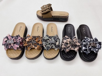 cloth bow design women slippers fashion lady indoor outdoor slide slippers manufactured by china