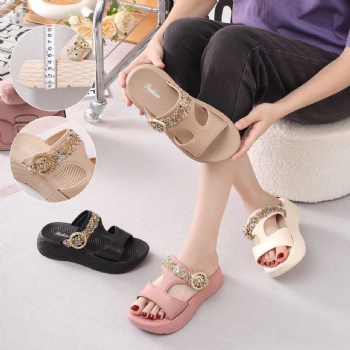 Good Quality Slippers Hot Sale Non-slip PVC Outdoor Colorful For Ladies