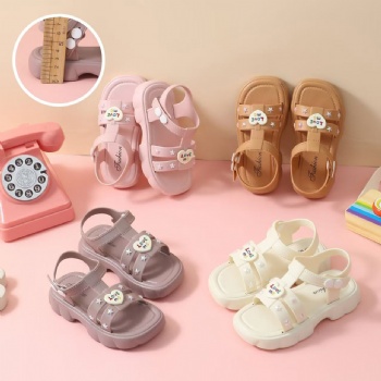 PVC Cute Soft Bottom Non-slip Fashion Flat Girls Children's Sandals