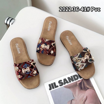 Slide Shoes Pvc Nice Girl Sole Flat Fashion Lady Slipper And Woman Plastic Sandal