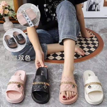 Latest design new styles thick soles ladies slippers slides shoes ladies pvc sandals slippersrs for women