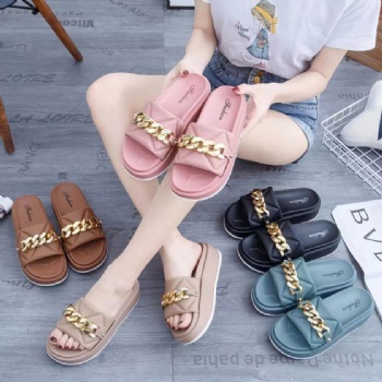 Ladies Platform Pvc High-Heeled Slippers Outdoor Open-Toe Sandals