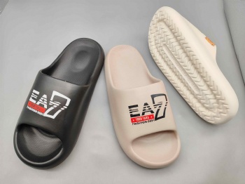 Custom Embossed Printing Slides for Men Summer Flat PVC Slippers Custom Designed Shoes