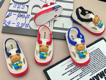 Summer Children girls slipper flower cartoon PVC beach Slippers Non-slip sandals cute stickers kids sandals shoes