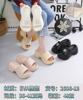 Summer Women 8Cm Thick Bottom Slippers Female Non-slip high-heel Slippers