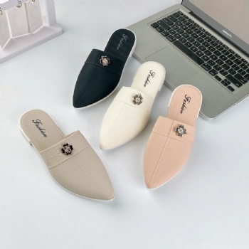 non-open toe women slippers women pointed shoes made in china girl fashion flat slippers